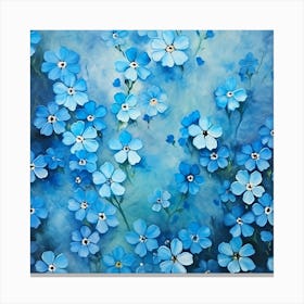 Blue Flowers 11 Canvas Print