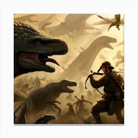 Dinosaur Hunter Canvas Print