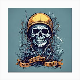 Skeleton Skull Canvas Print