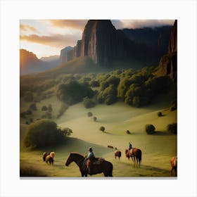 Horses In The Mountains 1 Canvas Print