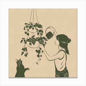 Cat Lady or Plant Lady Canvas Print