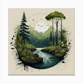 Landscape Painting Canvas Print