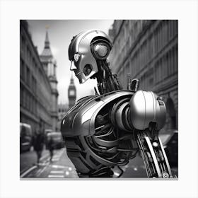 Robot In The City 109 Canvas Print