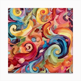 Abstract Swirls Painting Art Painting Canvas Print