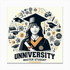 University Master Student Canvas Print