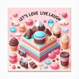 Love Live Laugh 5 Canvas Print