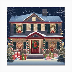 Christmas House 3 Canvas Print