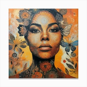 Butterfly Woman Canvas Print