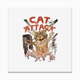 Cat Attack Canvas Print