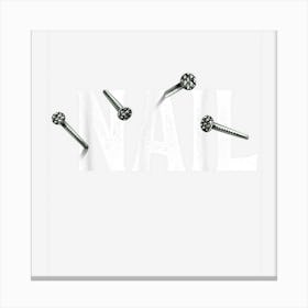 Funny Hammer And Nail Men Couple Diy Costume Halloween Party Canvas Print