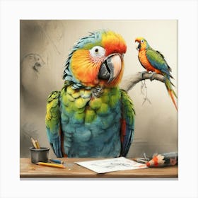 Parrots 7 Canvas Print