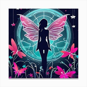 Fairy In The Moonlight Canvas Print