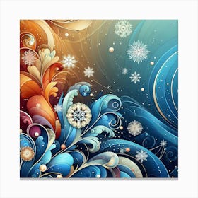 Abstract Winter Background Canvas Print