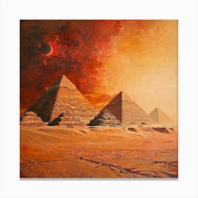 A Pyramids Of Giza Oil Painting Illustration 1719955498 1 Canvas Print