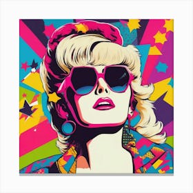 80s pop art blonde Canvas Print