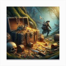 Pirate Treasure Chest Canvas Print