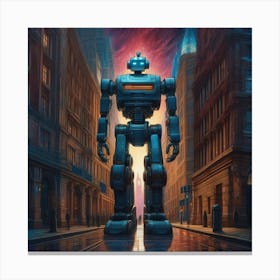 Robot In The City 61 Canvas Print