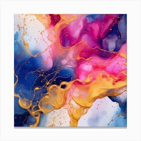 Abstract Painting ink and watercolor  Canvas Print