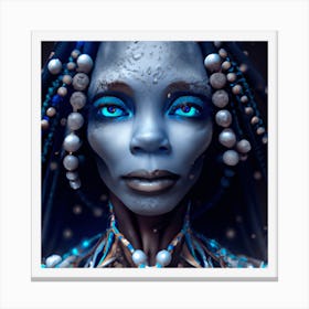 Woman With Blue Eyes Canvas Print