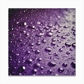 Purple Raindrops Canvas Print