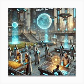 A Science Fiction Depiction Of The Citizen Guilds, Canvas Print