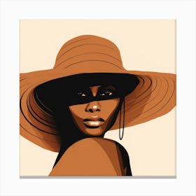 Woman In A Hat 35 Canvas Print