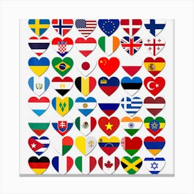 Flags Of The Countries Of The World,International Gift Canvas Print