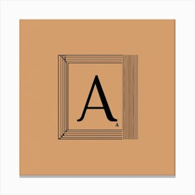 A Lettermark Of Letter A Canvas Print