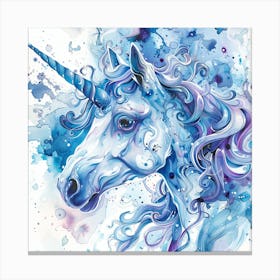 Unicorn Watercolor Painting 1 Canvas Print