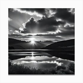 Sunrise Over Lake 17 Canvas Print