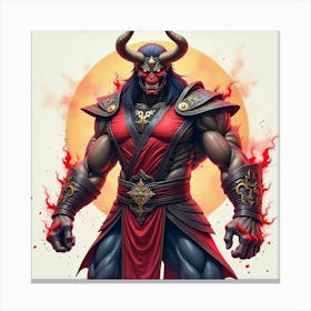 Mortal Kombat Ninja Fighter Concept Art (3) Canvas Print