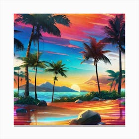 Tropical Sunset 6 Canvas Print