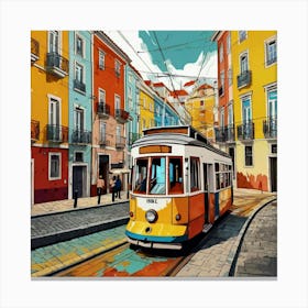 Lisbon Tram 6 Canvas Print