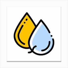 Water Drop Icon 1 Stampe su tela