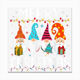 Merry Christmas Gnome Xmas Matching Family Group Pajamas 1 Canvas Print