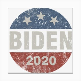 Biden 2020 Vintage Button Joe Biden Canvas Print