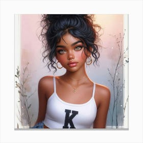 Young Ebony Teen Canvas Print