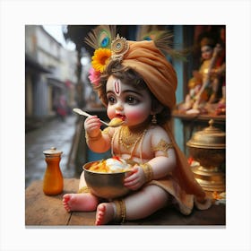 Lord Krishna Canvas Print