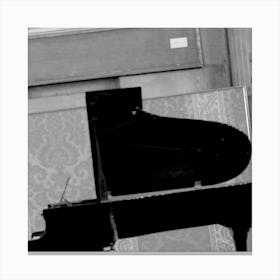 Grand Piano Abstract Photo Photography Black And White Square Monochrome Art Artwork Music Instrument Canvas Print