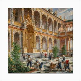 Palace Courtyard Canvas Print