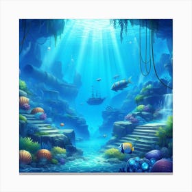 Underwater Scene Canvas Print