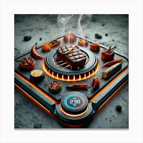 A Sci Fi Themed Dish Called Inferno Steak Canvas Print