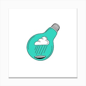Cloudy Light Bulb Canvas Print