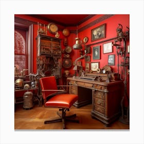 Steampunk Office Canvas Print