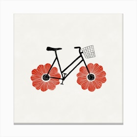 Anemone Bike Square Canvas Print