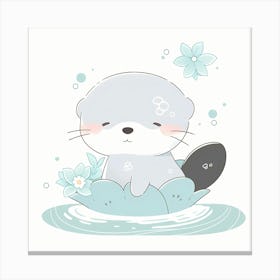 Kawaii Otter Canvas Print