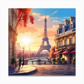 Paris Eiffel Tower 1 Canvas Print