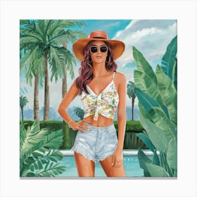 Palm Springs Art Illustration Painting Fashion E8u2e5k5tlws9qci7nahxg Gciuunyqvyccf0wiy2baw Canvas Print