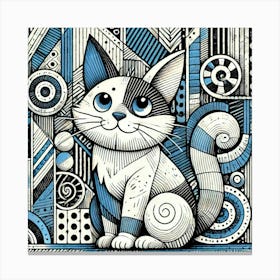 Thistle Claw City Cat Canvas Print