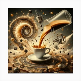 Coffee Pouring 46 Canvas Print